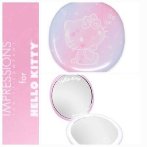 Impressions X Hello Kitty 50th Anniversary Round LED Compact Mirror